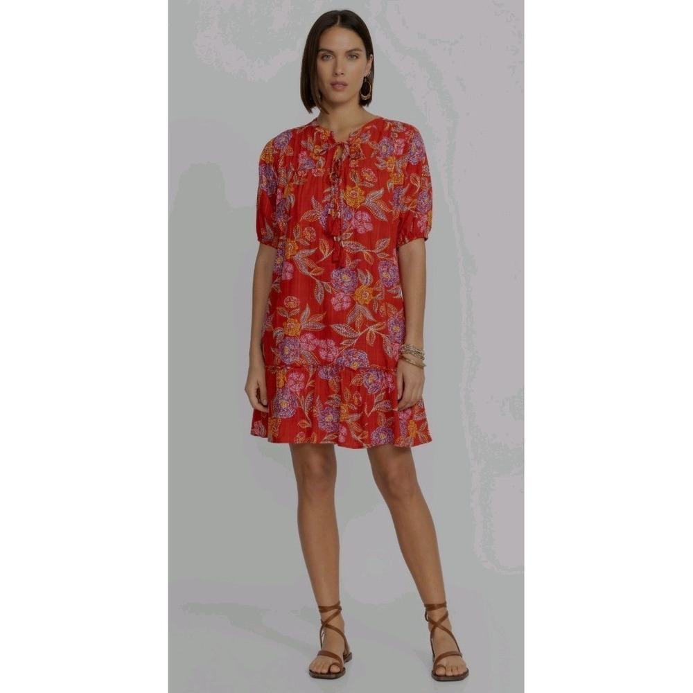 Johnny Was Women's Whimsical Hibiscus Pleated Yoke Dress Size XXL MSRP $270 - Picture 11 of 14